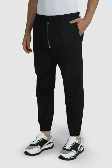 מכנסיים מחויטים עם רוכסן מטאלי DSQUARED2