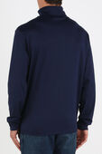 חולצת טי עם שרוולים ארוכים וצווארון גבוה בצבע כחול POLO RALPH LAUREN