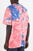 תמונת דוגמן אחורית של טי שירט טאי דאי בגווני ורוד וכחול