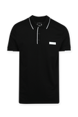 Paul Batch Polo Shirt in Black BOSS