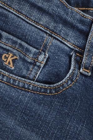 גילאי 4-16 מכנסי ג'ינס קצרים כחולים CALVIN KLEIN