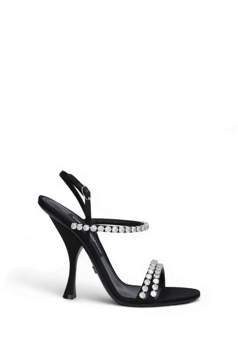 סנדלי עקב קריסטל DOLCE & GABBANA