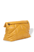 תמונה אחורית של Puffer Small Bag in Mustard Leather
