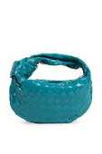 תיק ג'ודי בגודל מיני מעור בגוון כחול מבריק BOTTEGA VENETA