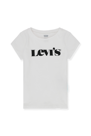 גילאי 2-4 חולצת לוגו מונוכרומטי בלבן LEVI`S KIDS