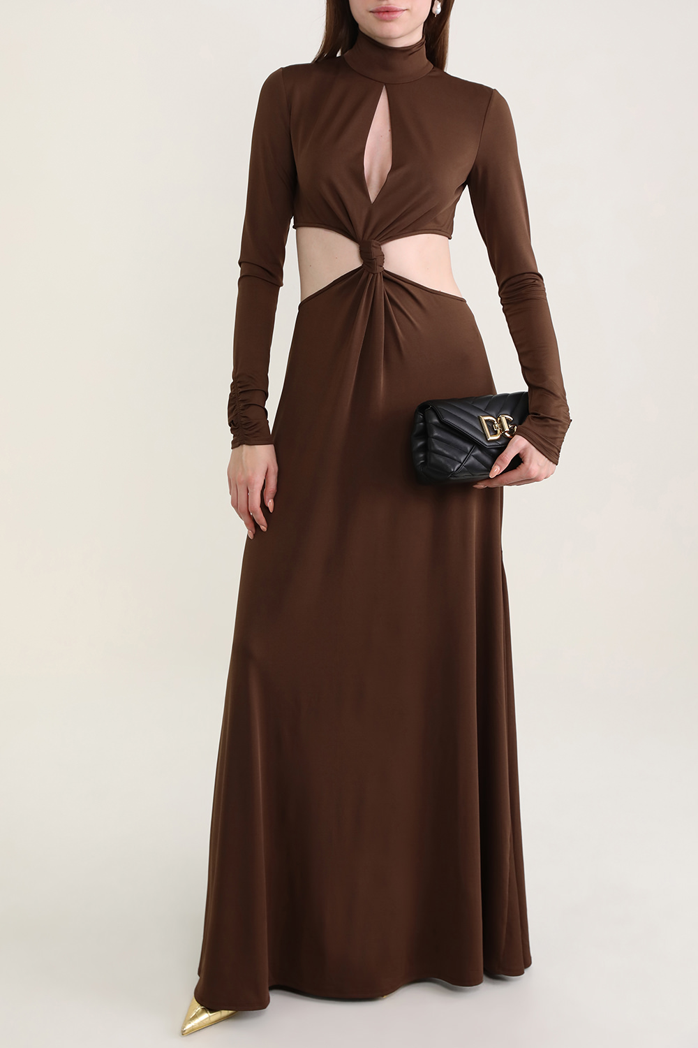 תמונת דוגמן קידמית של עגיל האריה והבארוק בציפוי זהב 24 קראט