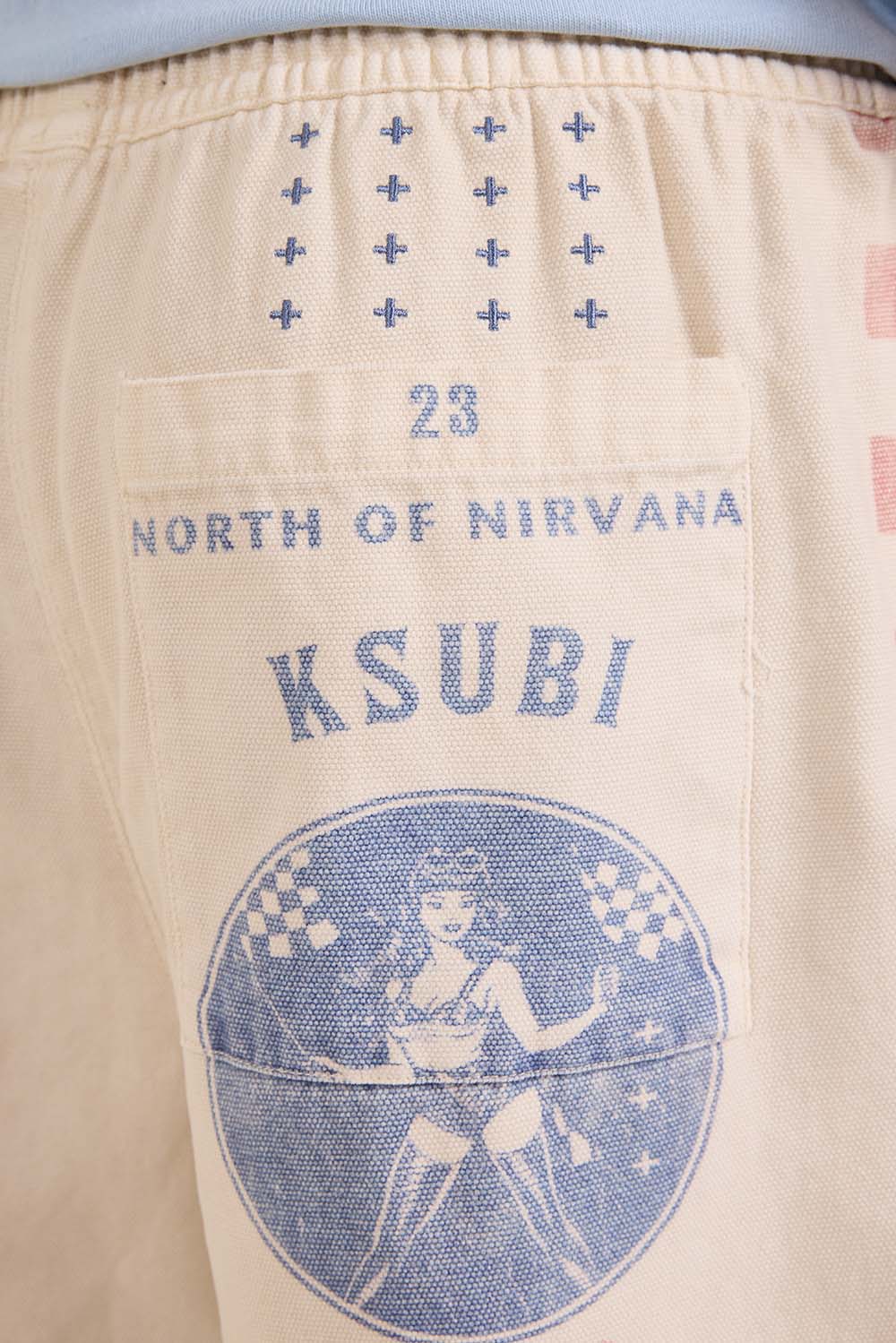 תמונת דוגמן אחורית של מכנסי טרנינג משוחררים