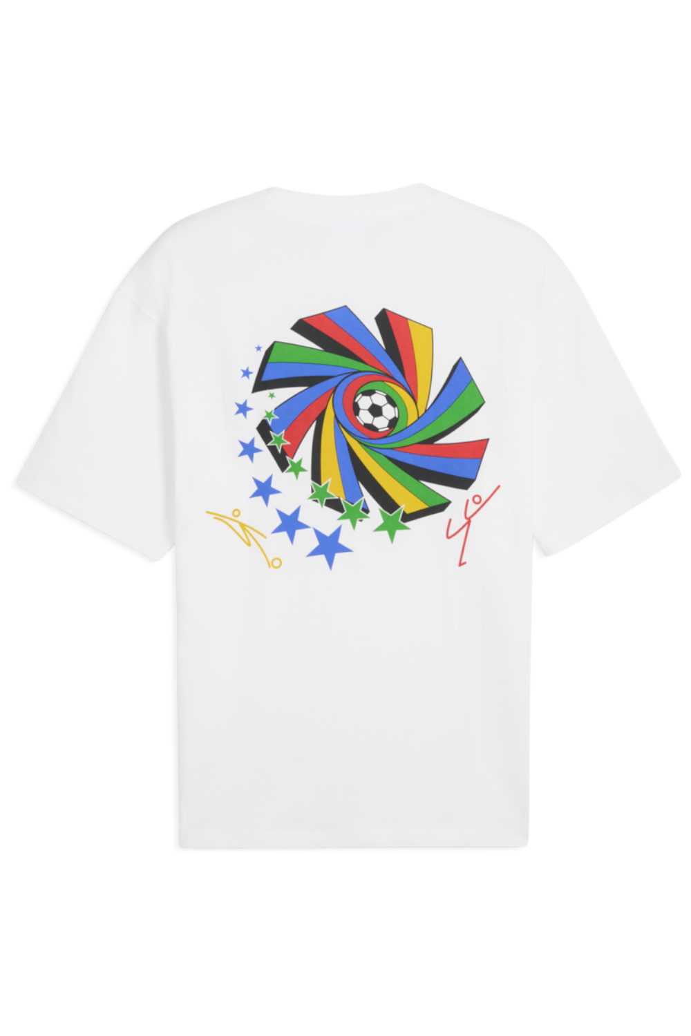 תמונה אחורית של חולצת טי בגזרה משוחררת