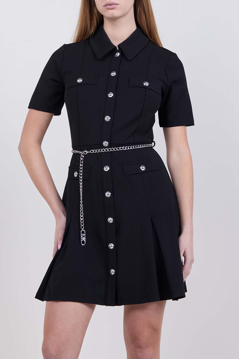 תמונת דוגמן קידמית של שמלת מיני מחוייטת