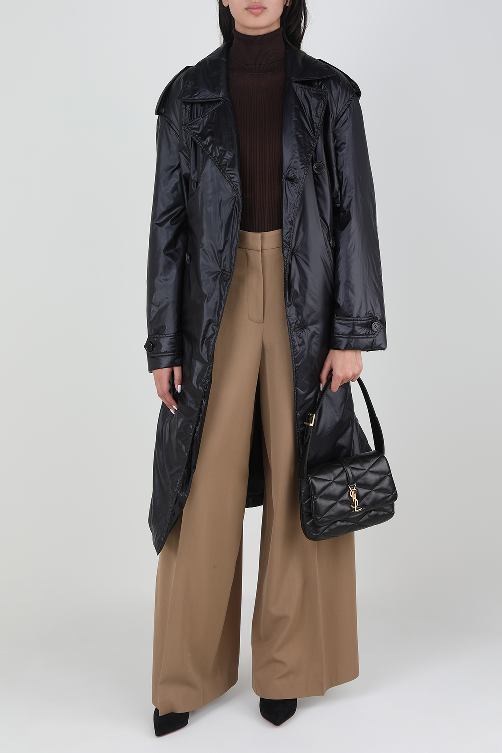 תמונת דוגמן קידמית של תיק כתף לה 57 מעור קווילט