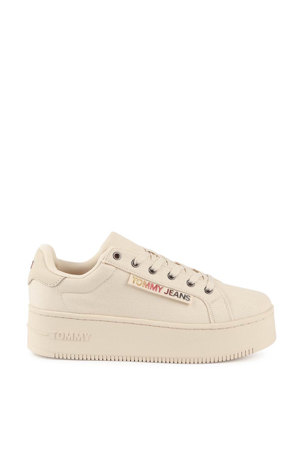 beige platform sneakers