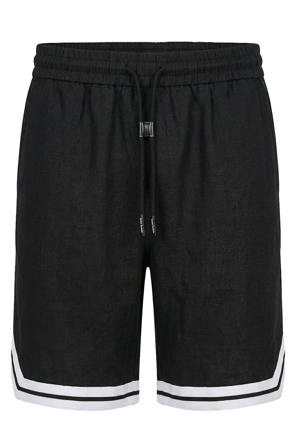 תמונה קידמית של מכנסי פשתן קצרים