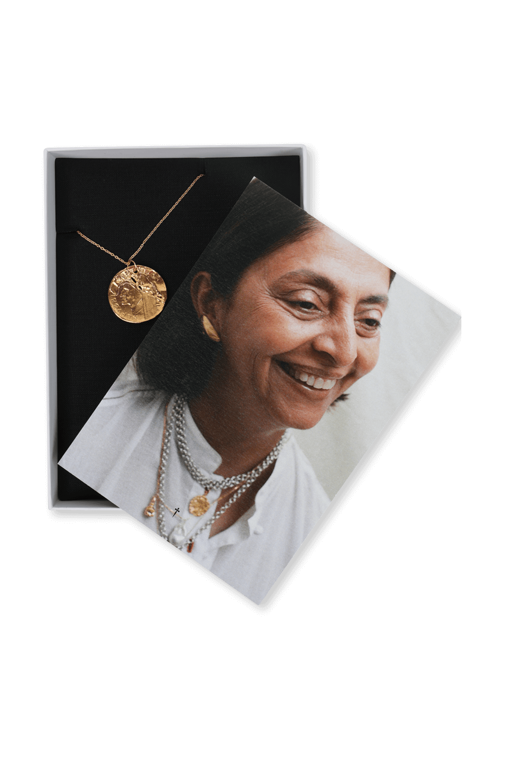 תמונה אחורית של שרשרת דה פרקטור פואט בגוון ברונזה מוזהב