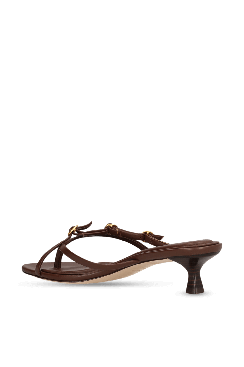 תמונה אחורית של סנדלי סליידס עקב