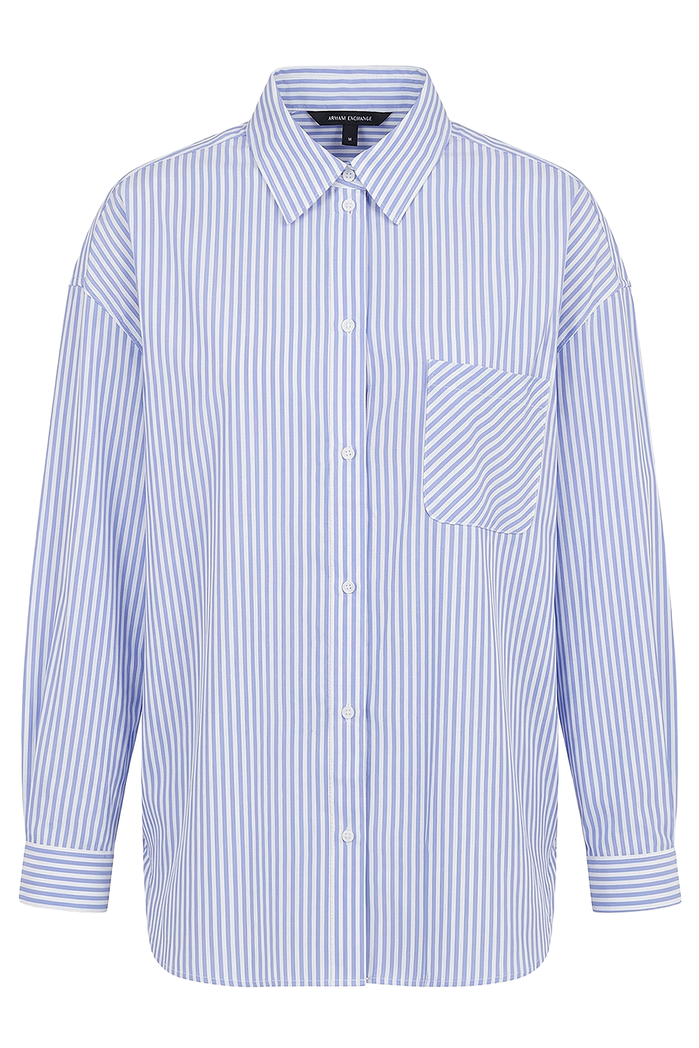 תמונה קידמית של חולצה מכופתרת פסים