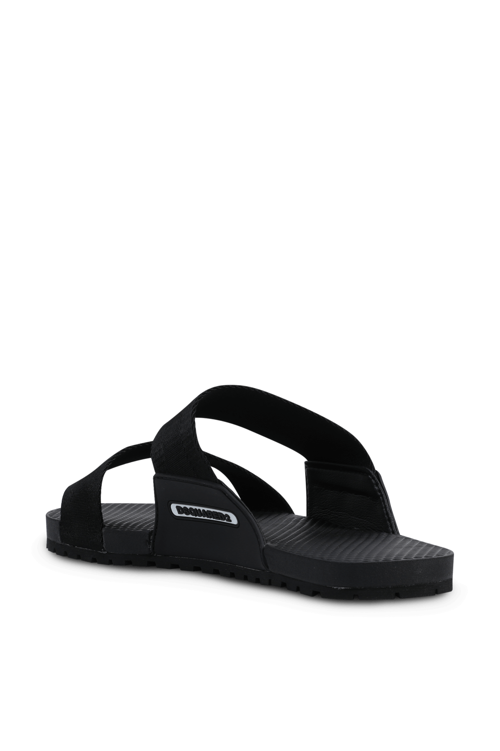 תמונה אחורית של DSQUARED Slide Sandals in Black