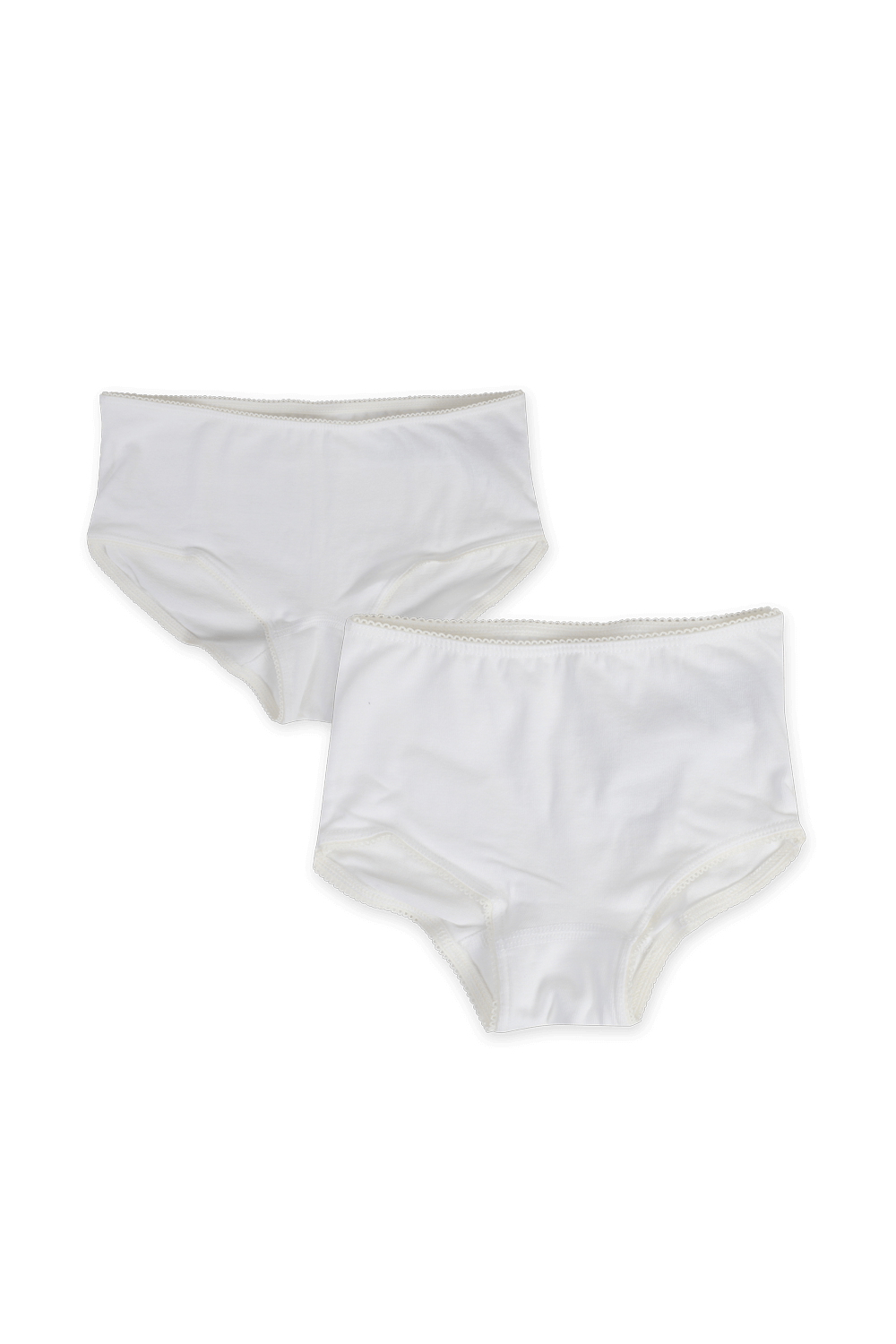 תמונה קידמית של מארז זוג תחתונים בגוון לבן בייסיק חלק - גילאי 2-8