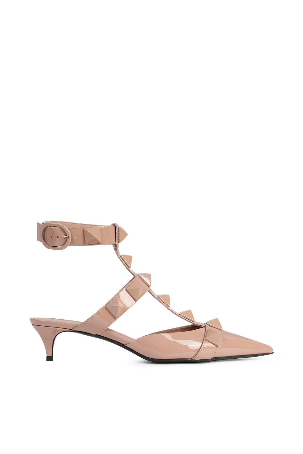 תמונה קידמית של נעלי עקב רומן סטד בצבע רוזה