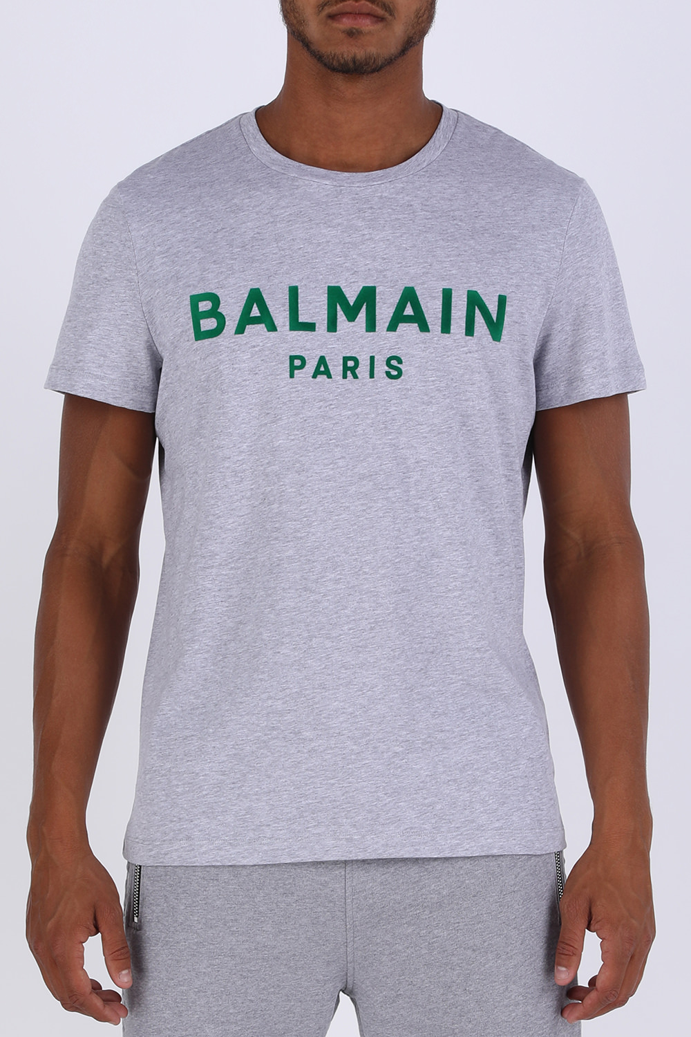 Logo T-Shirt in Grey BALMAIN