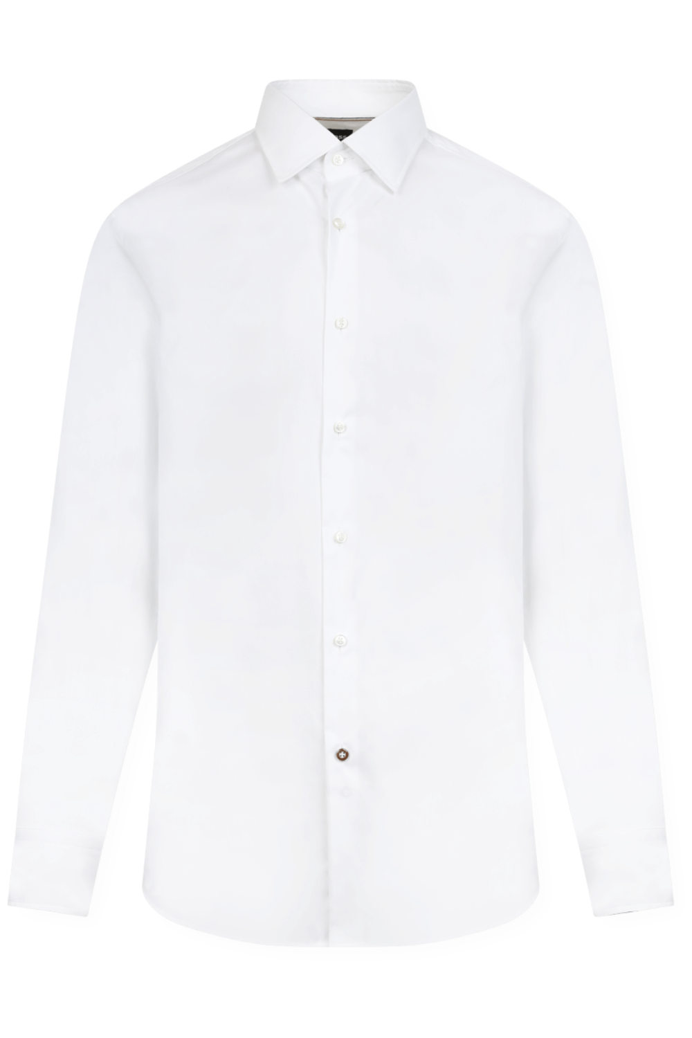 תמונה קידמית של חולצת כפתורים ארוכה מכותנה