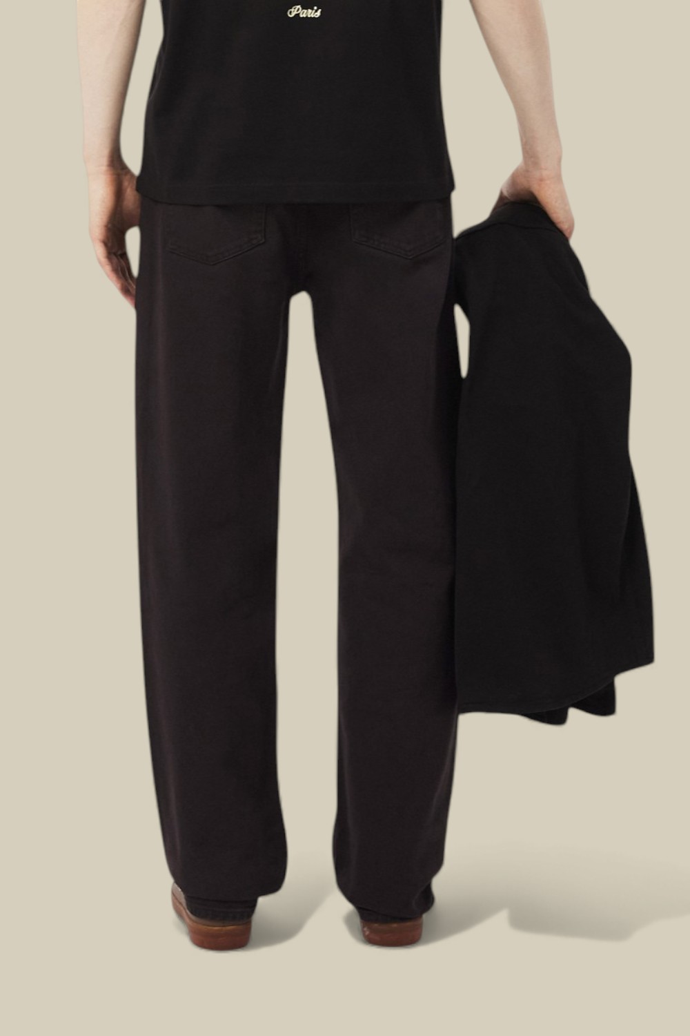 תמונת דוגמן אחורית של מכנסי ג'ינס בגזרה ישרה PRE LINE