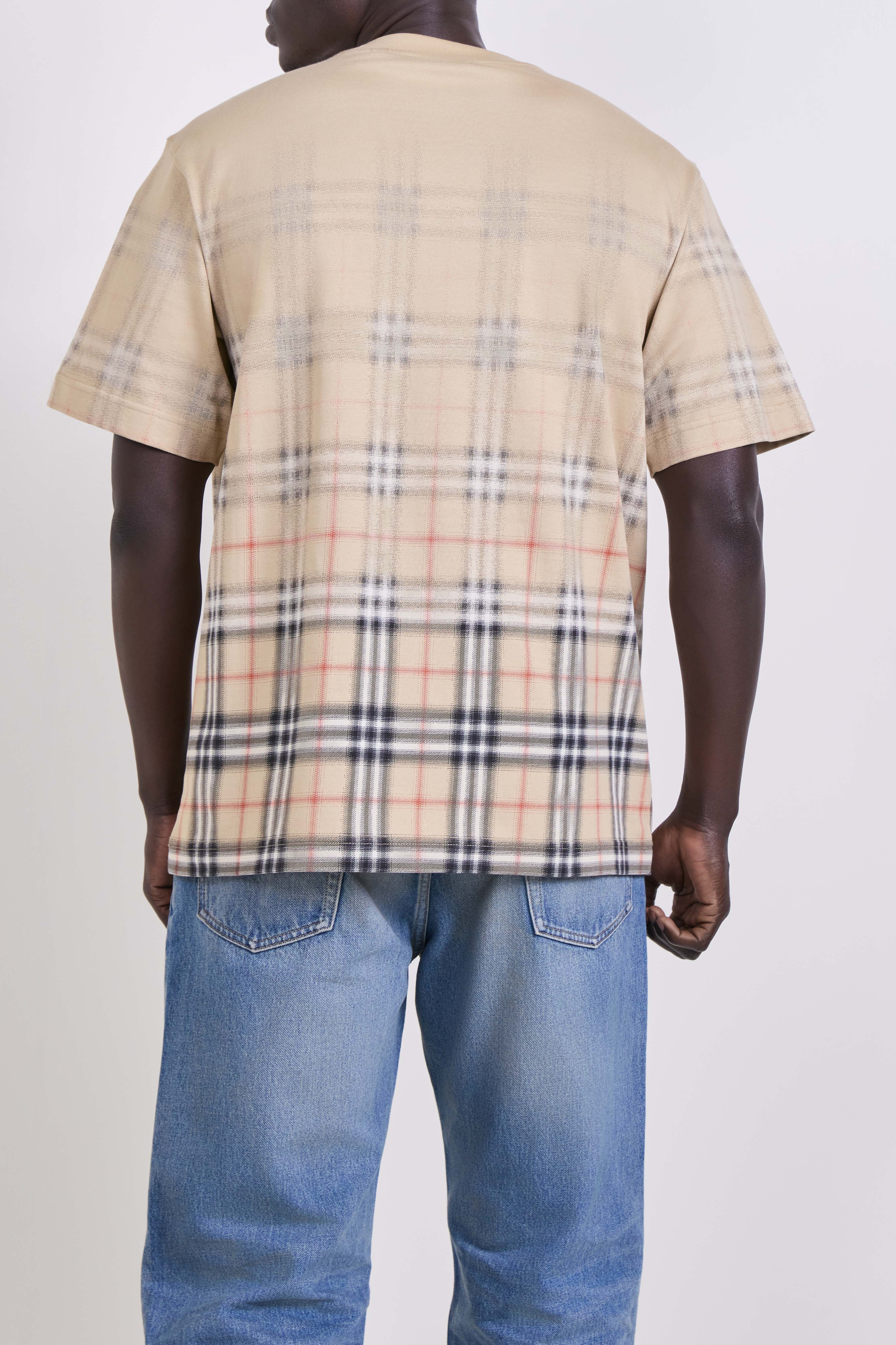 תמונת דוגמן אחורית של חולצת טי