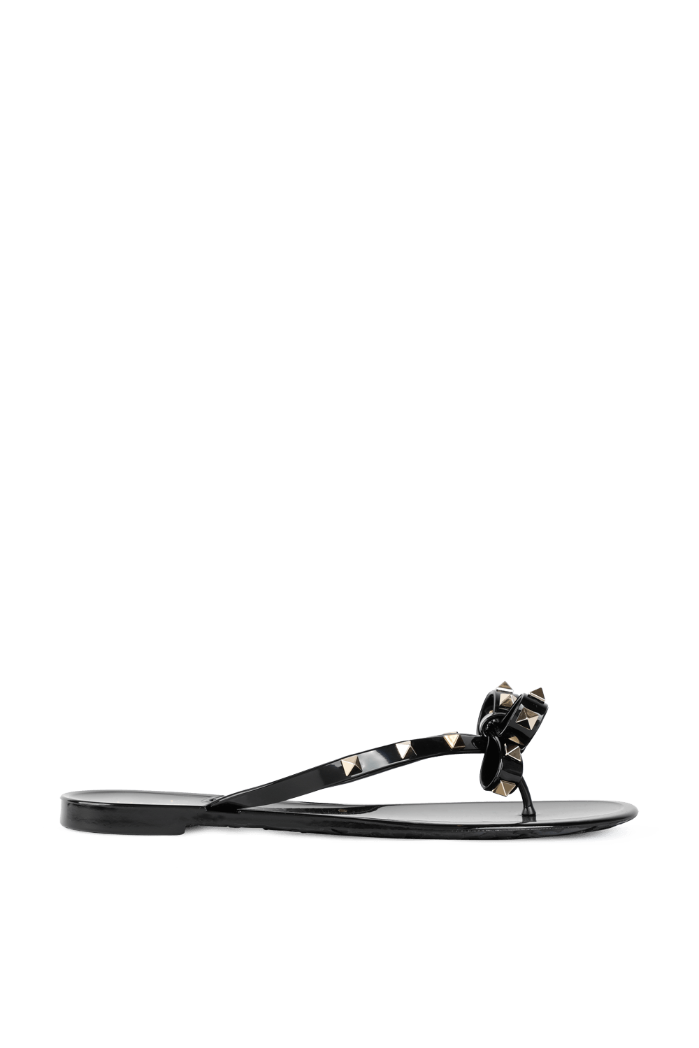 תמונה קידמית של Rockstud Thong Flip-Flops in Black