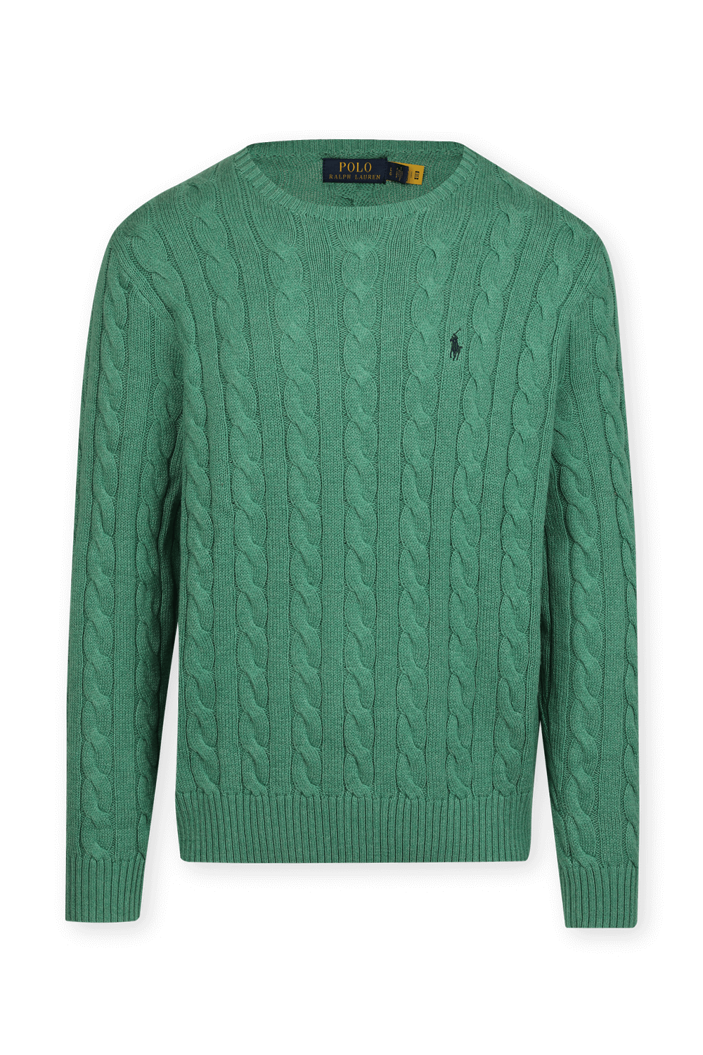 Cable-Knit Cotton Sweater in Green POLO RALPH LAUREN