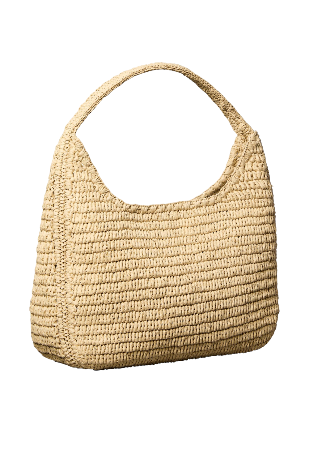 תמונה אחורית של תיק כתף קש לארג'