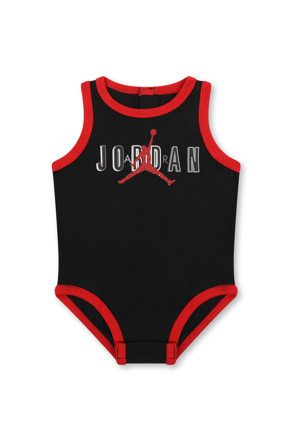 גילאי 0-9 חודשים סט שלושה בגדי גוף ג'ורדן בגווני שחור, אדום ולבן JORDAN