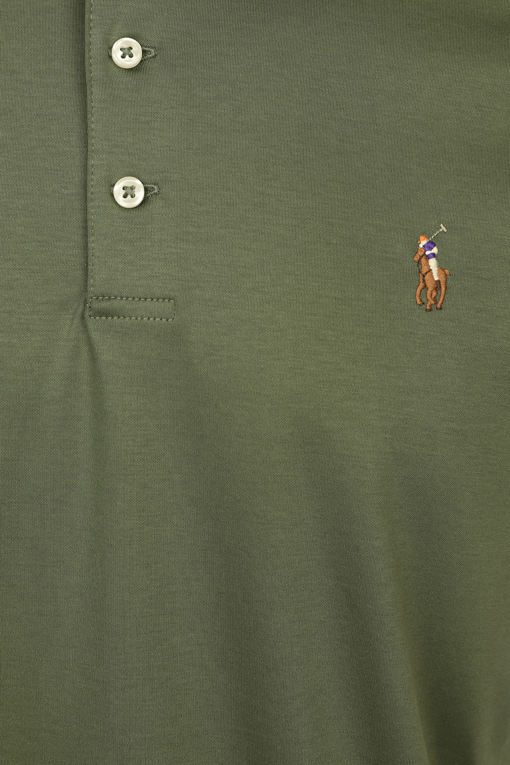 תמונה אחורית של Classic Short Polo Shirt in Green