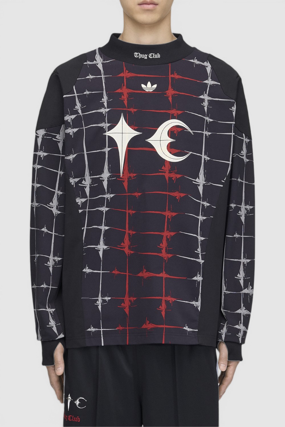 תמונת דוגמן קידמית של חולצת טי שרוול ארוך אדידס X ת&rsquo;אג קלאב