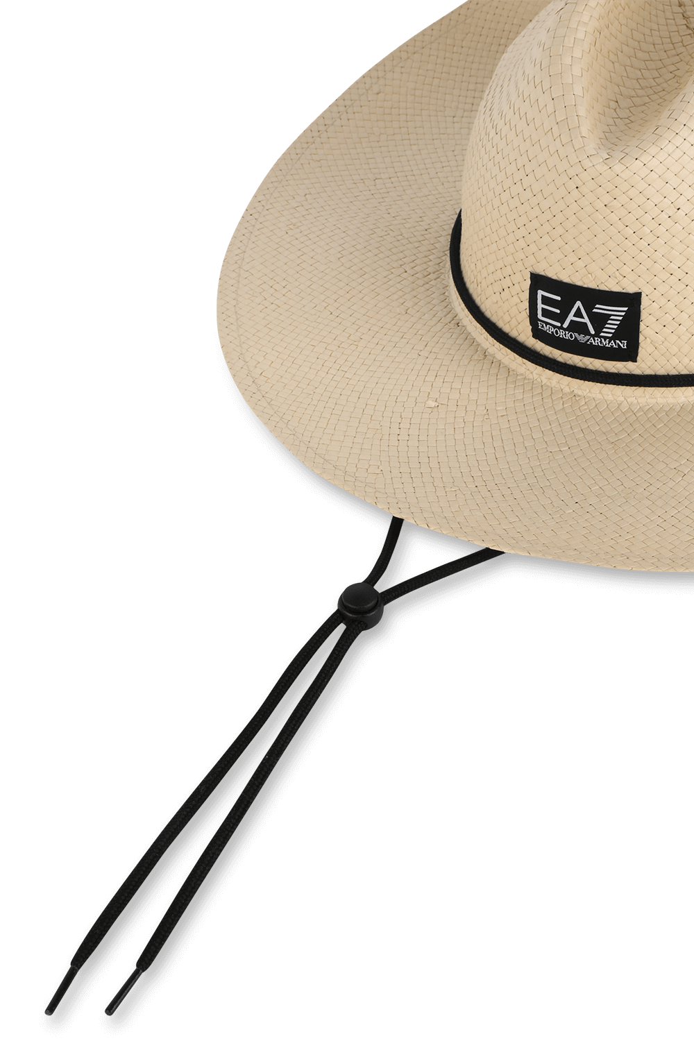 תמונת תקריב של כובע קש רחב שוליים