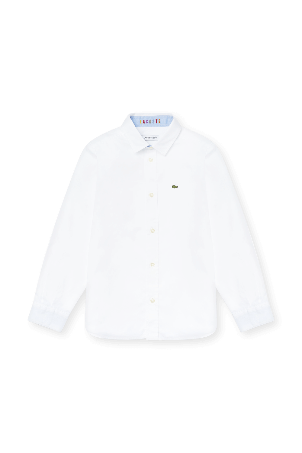 גילאי 4-14 חולצת כפתורים לבנה LACOSTE