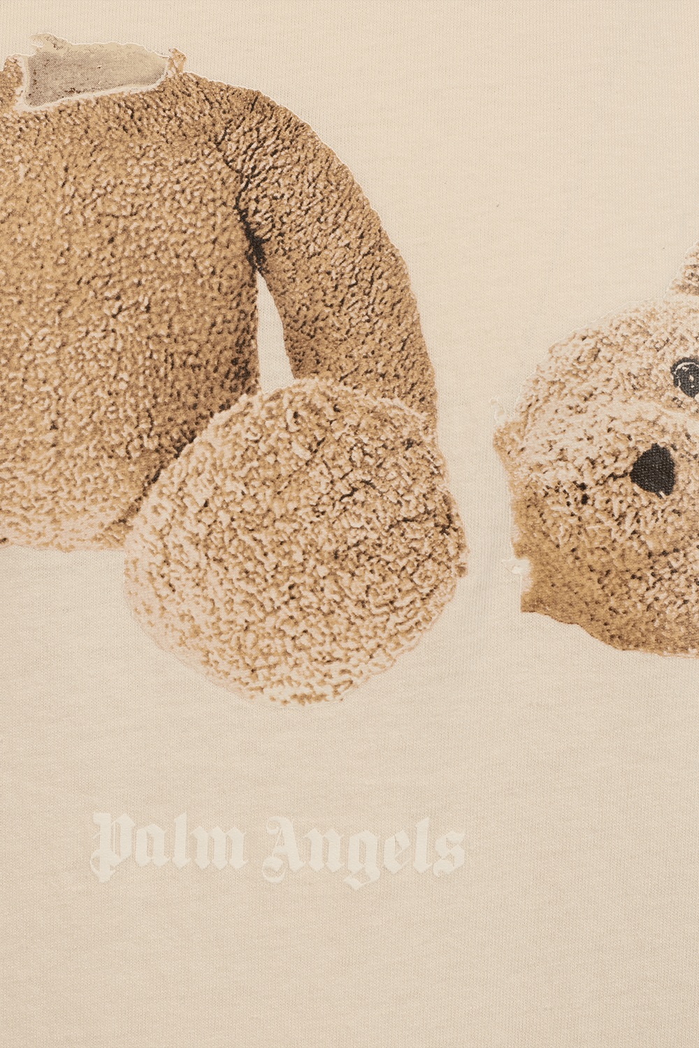 תמונת תקריב של חולצת טי קצרה עם הדפס דב