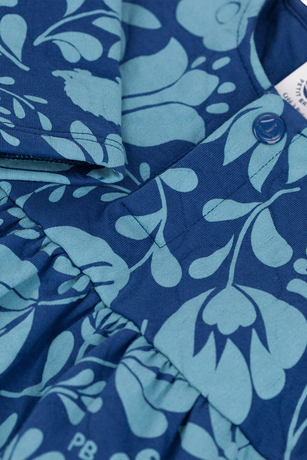 תמונת תקריב של שמלת מיני פרחונית - גילאי 18-36 חודשים