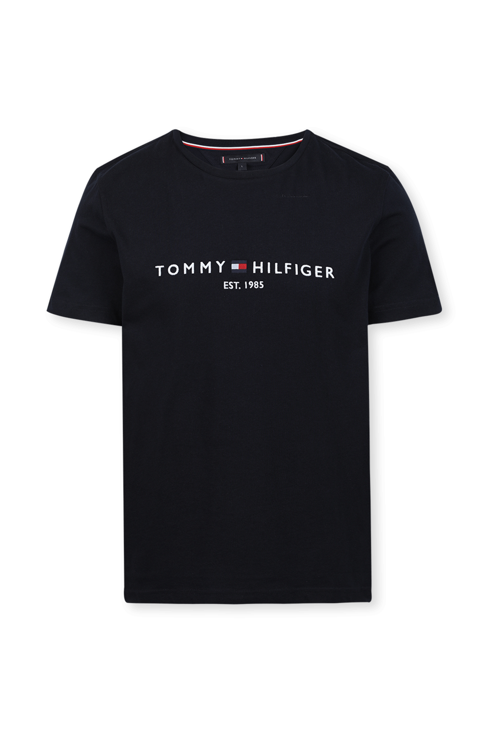 חולצת טי לוגו בצבע לבן TOMMY HILFIGER