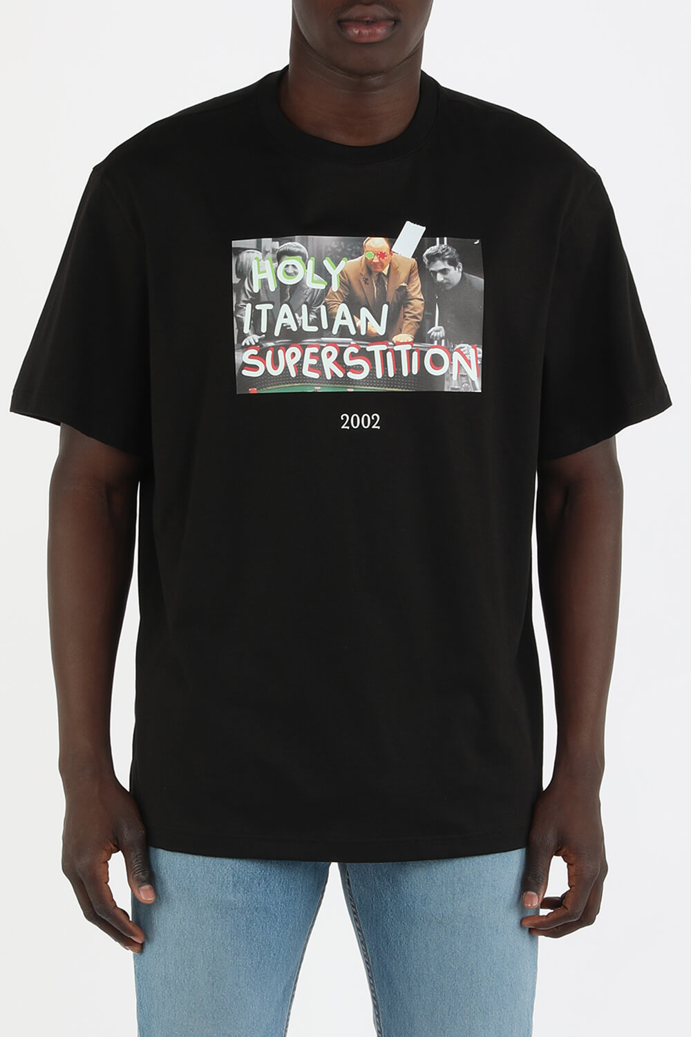 Tony Print Tshirt in Black THROWBACK
