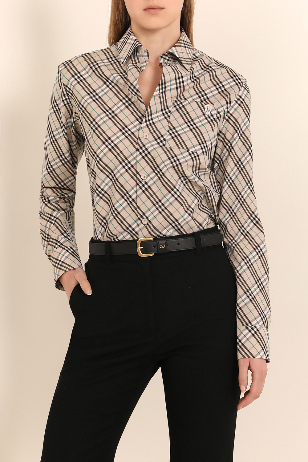 תמונת דוגמן קידמית של חולצת כפתורים