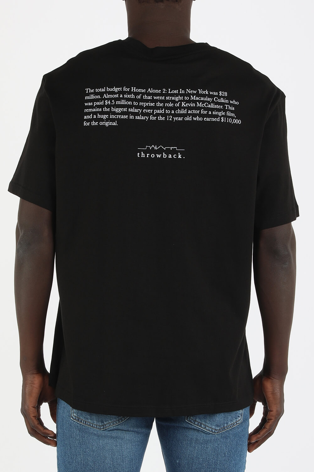 Kevin Print Tshirt in Black THROWBACK