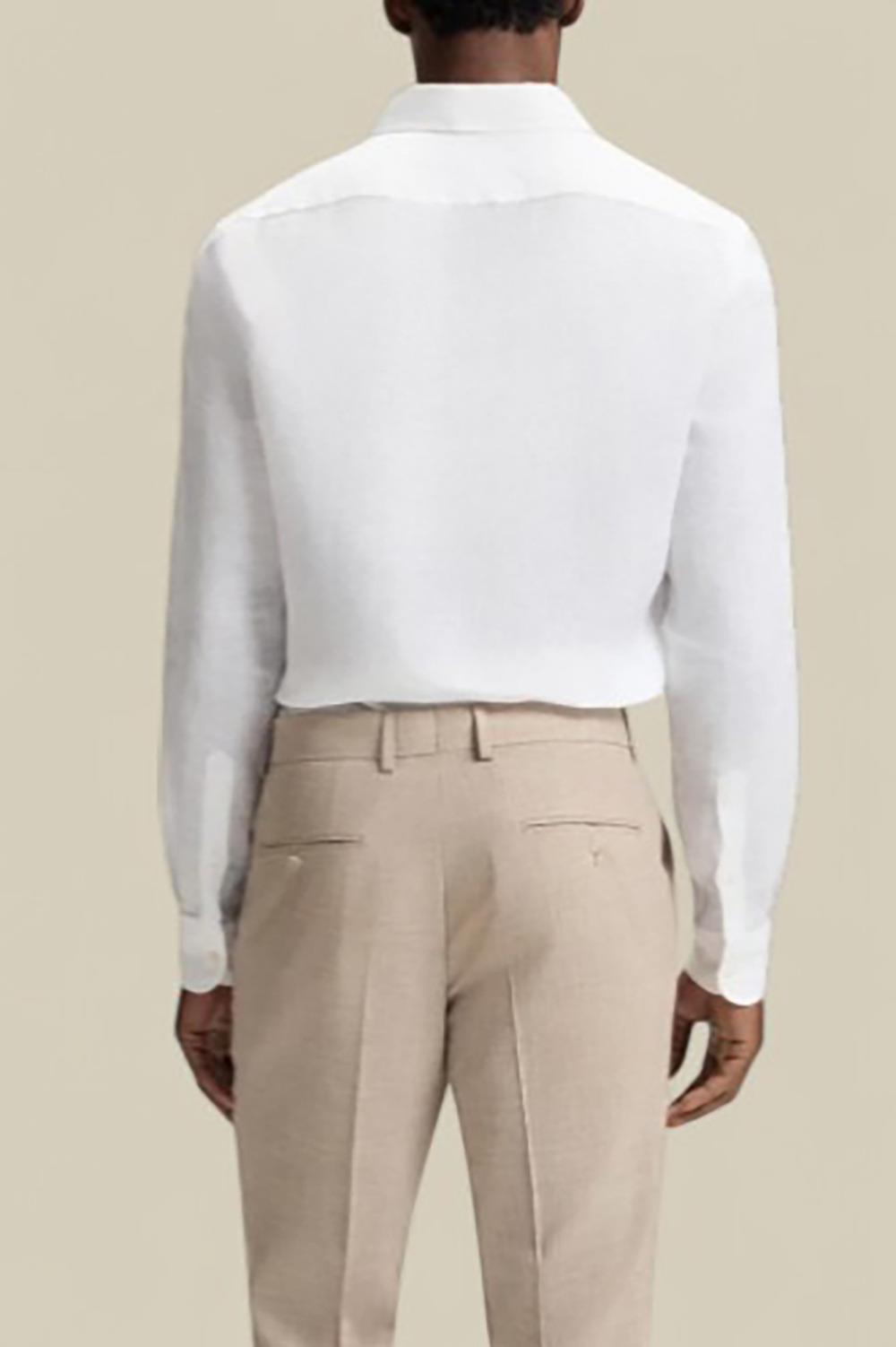 תמונת דוגמן אחורית של בוס X דיויד בקהאם חולצת כפתורים ארוכה