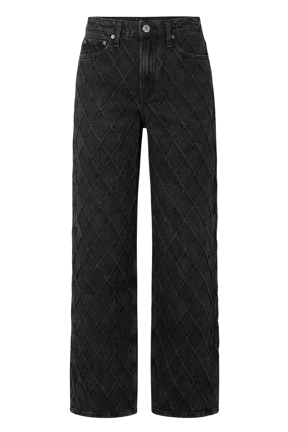 תמונה קידמית של מכנסי ג'ינס בגזרה ישרה