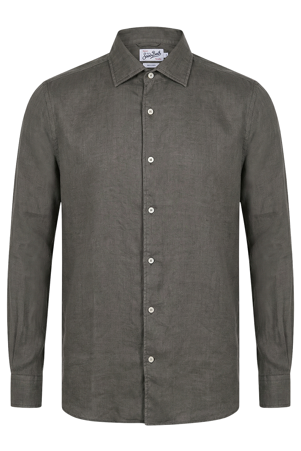 תמונה קידמית של חולצה מכופתרת פשתן