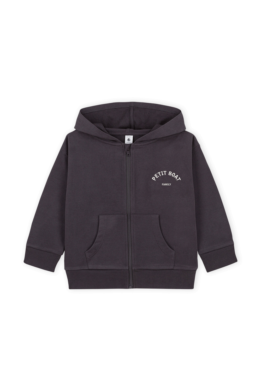 תמונה קידמית של סווטשירט קפוצ'ון עם רוכסן - גילאי 6-12