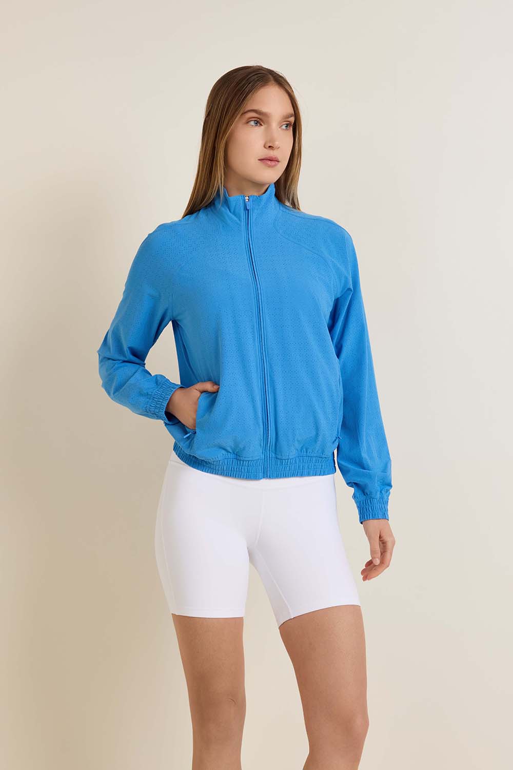 תמונת דוגמן קידמית של Adapted State Perforated Track Jacket