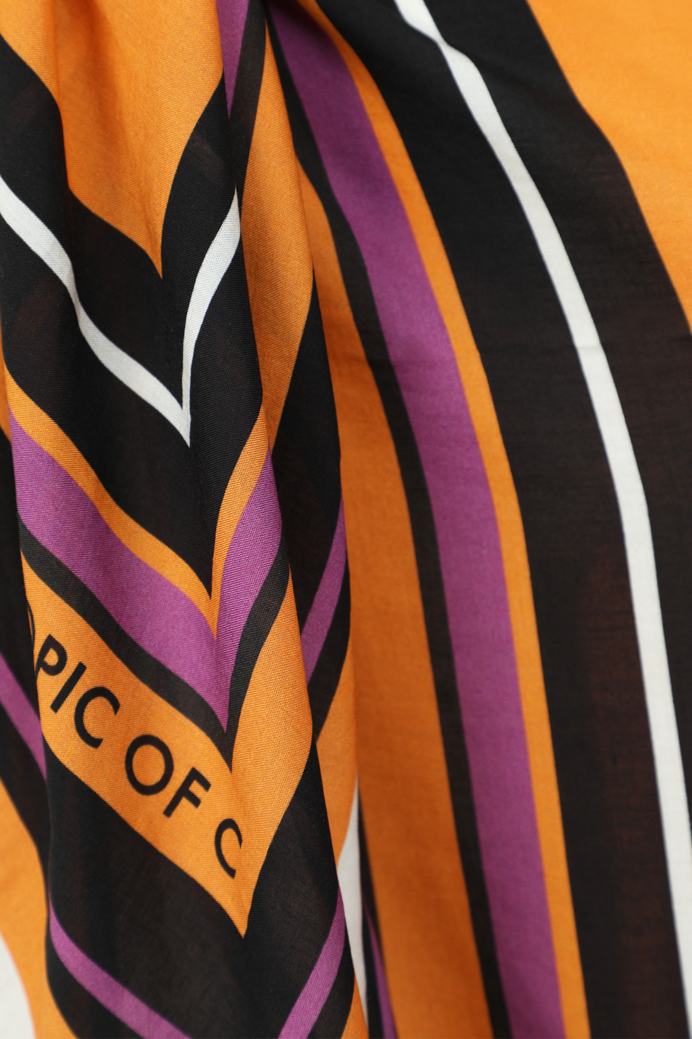 תמונה אחורית של פראו סיינה כתום עם עיטורי פסים