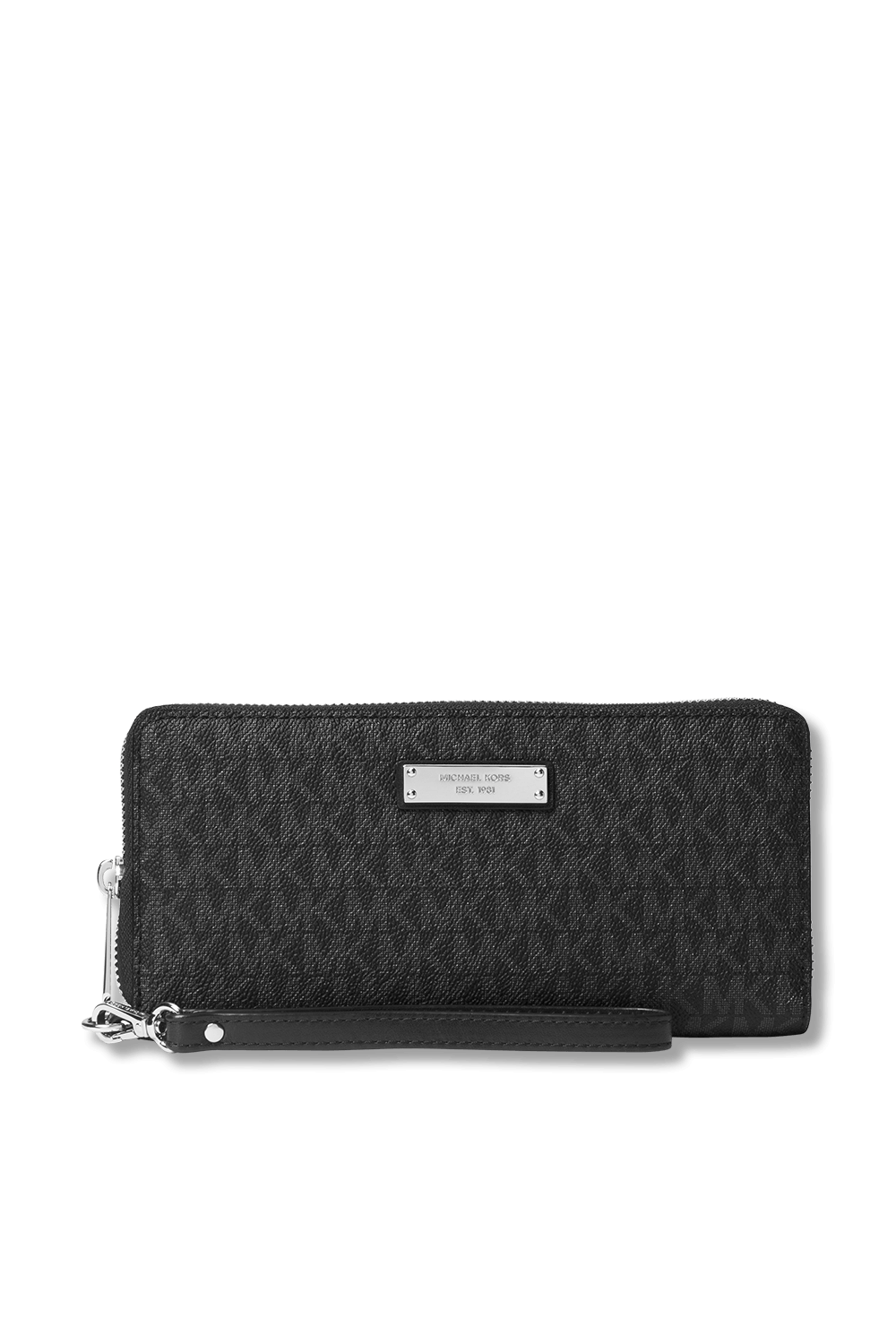 תמונה קידמית של Logo Continental Wristlet In Black Monogram