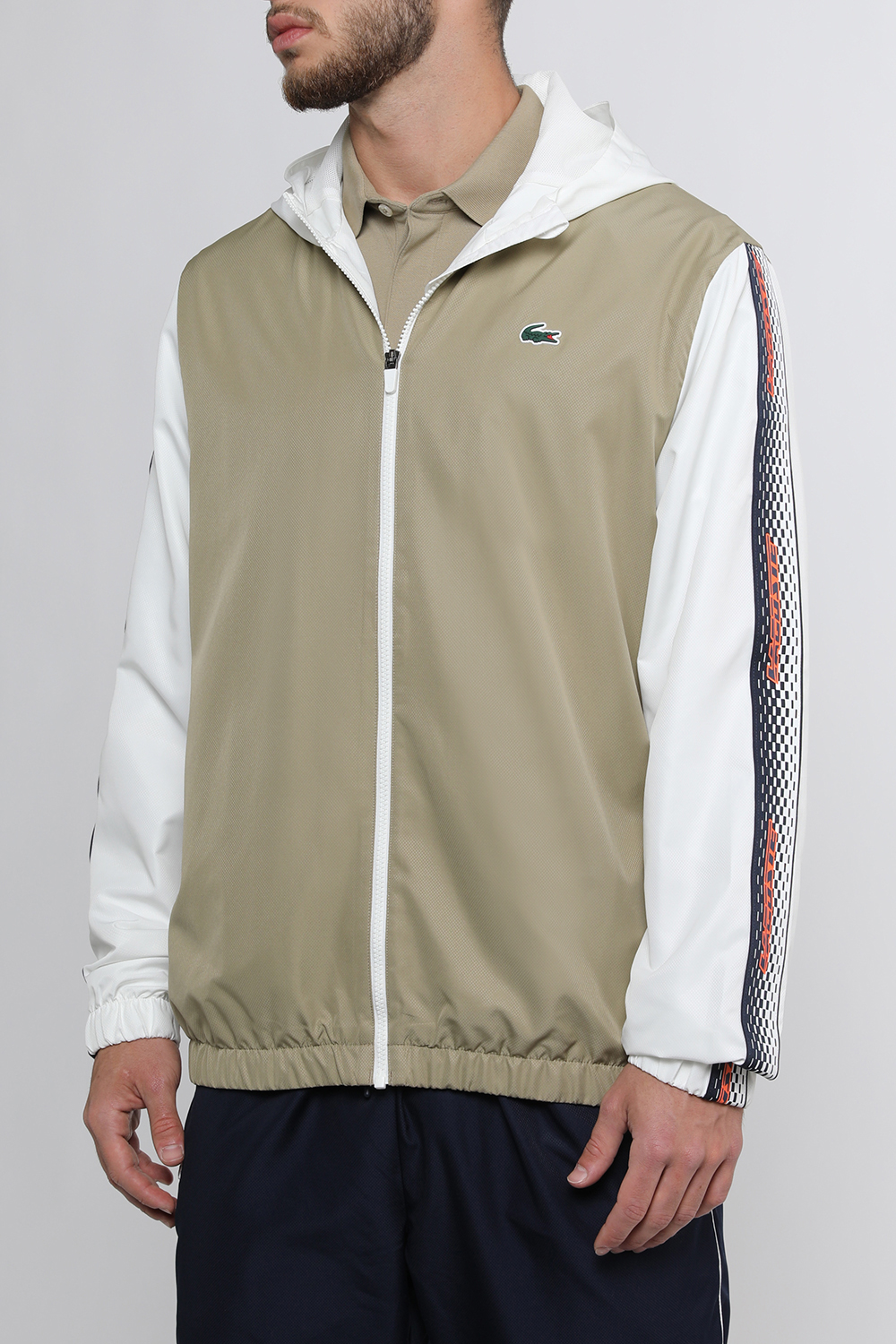 תמונת דוגמן קידמית של חליפה ספורטיבית מכנסי ג'וג וז'קט