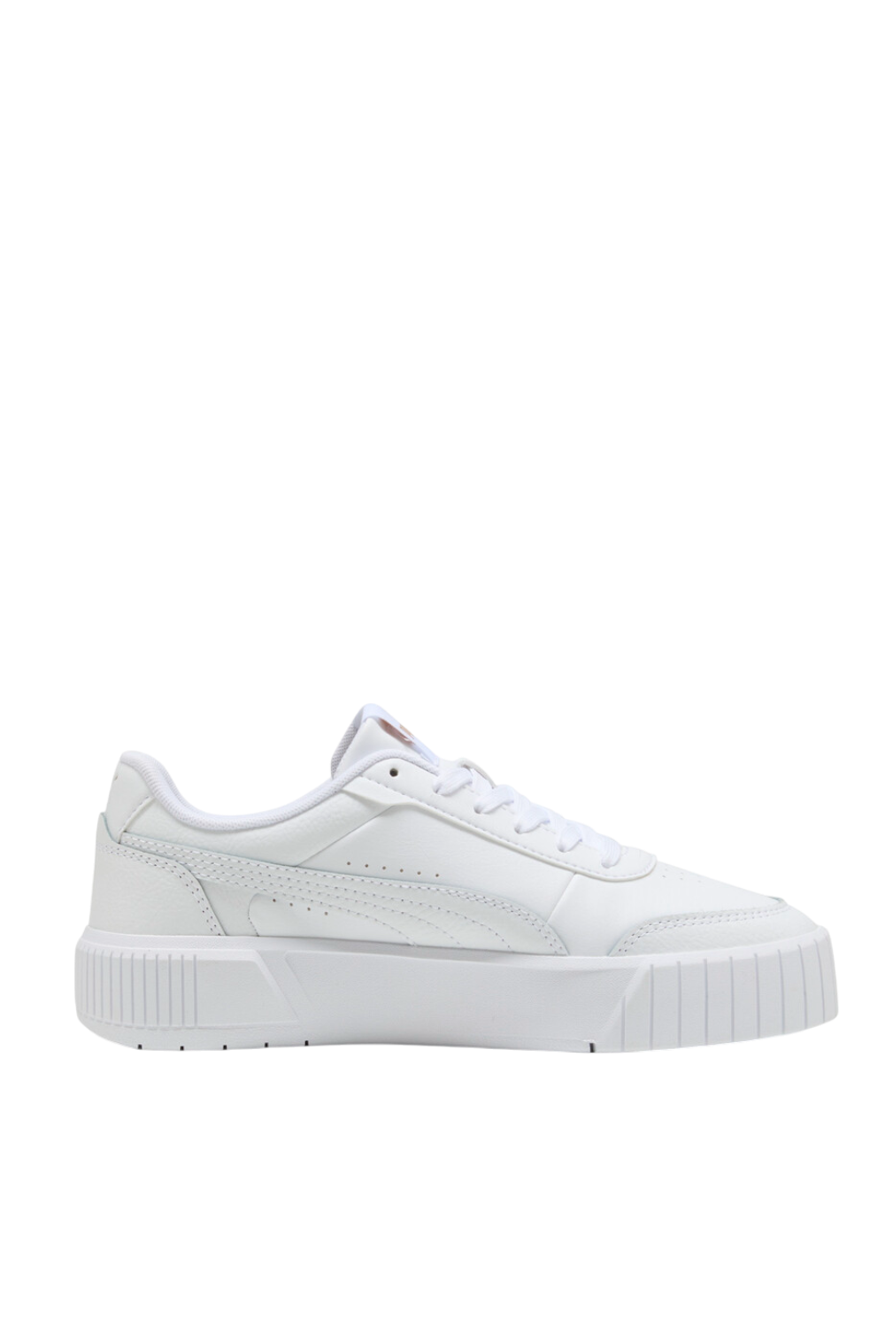 תמונה קידמית של נעלי סניקרס עור