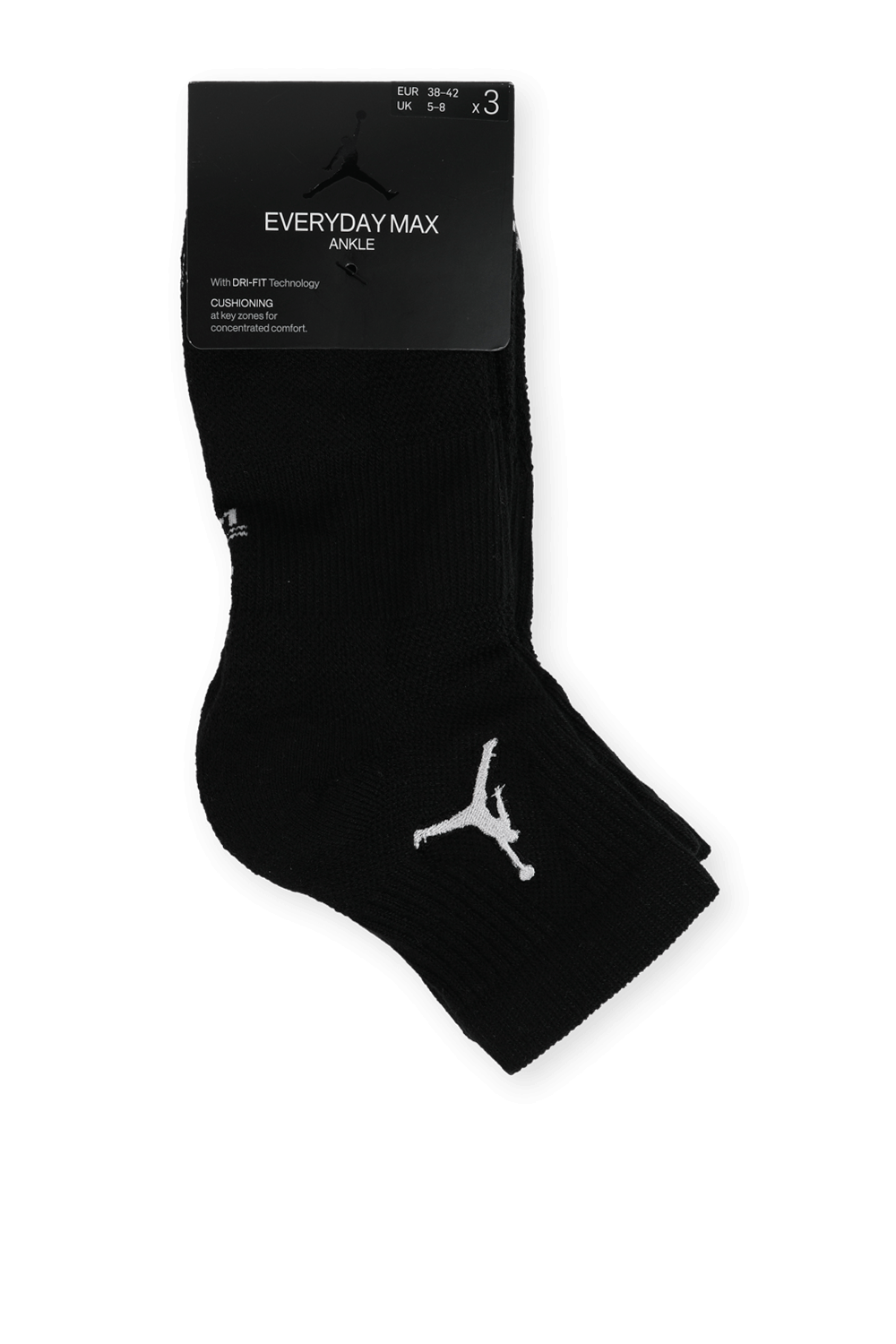 תמונה קידמית של מארז שלושה זוגות גרביים בצבע שחור